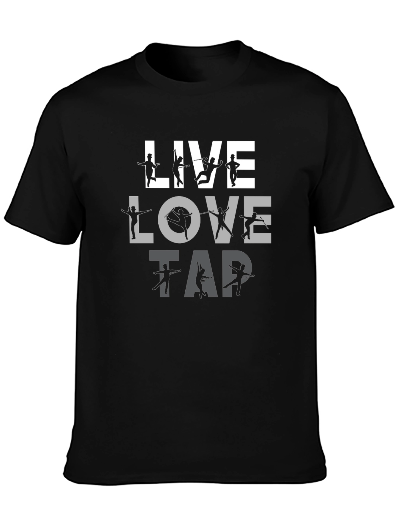 Live Love Tap Dancer T-Shirt - Black
