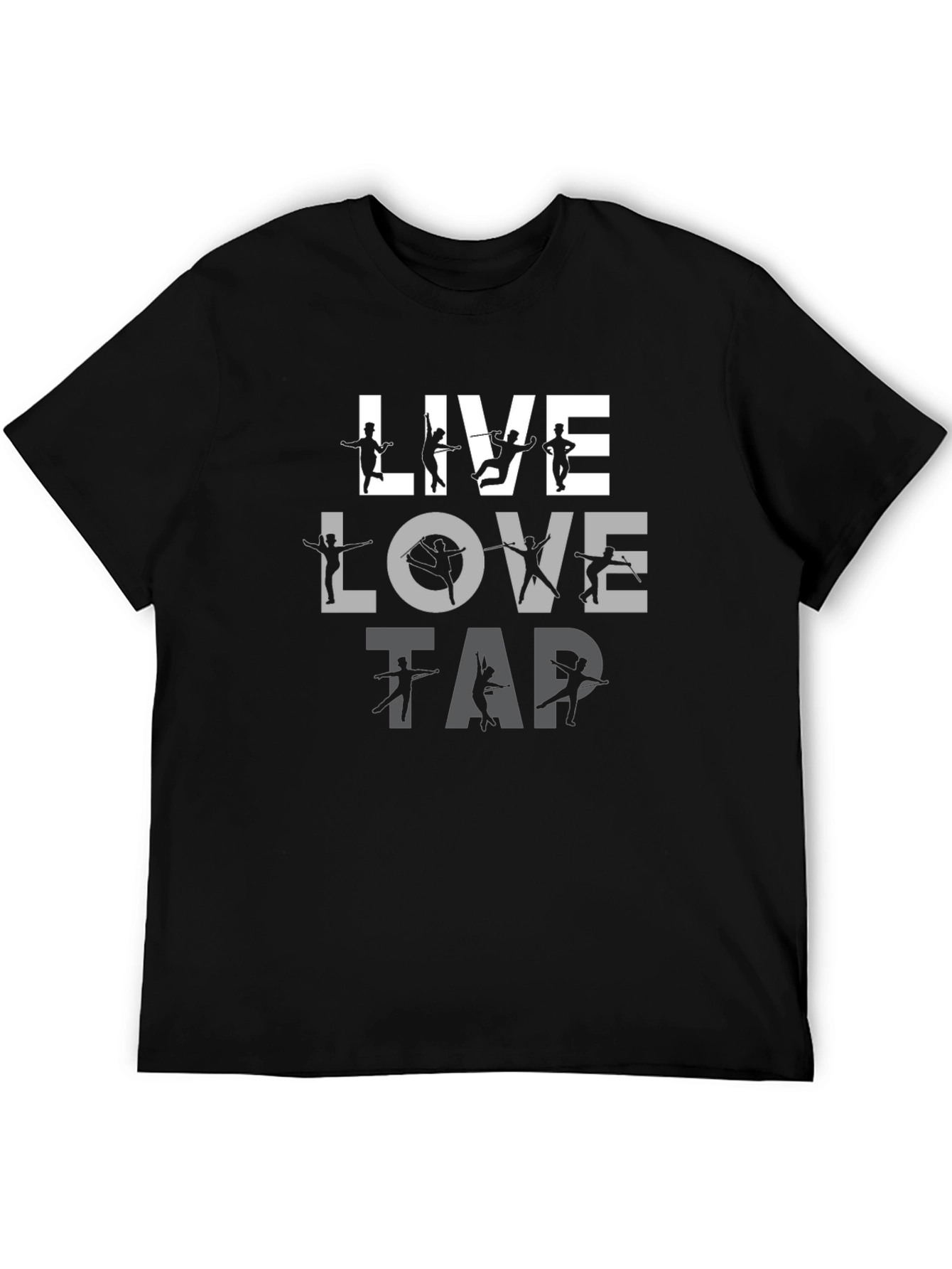Live Love Tap Dancer T-Shirt - Black