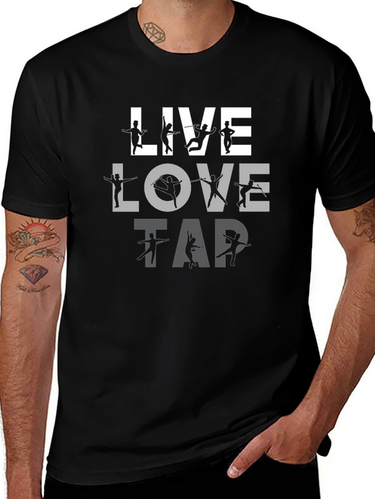 Live Love Tap Dancer T-Shirt - Black