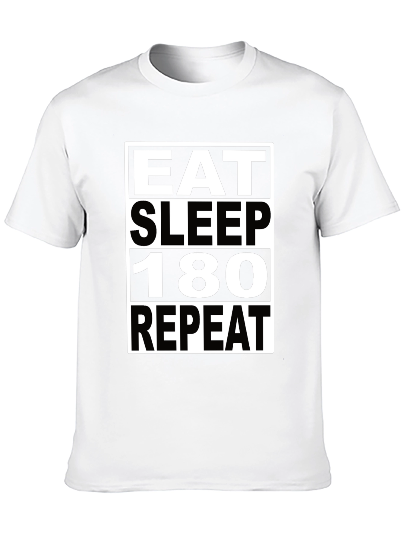 Eat Sleep 180 Repeat Black Graphic Tee