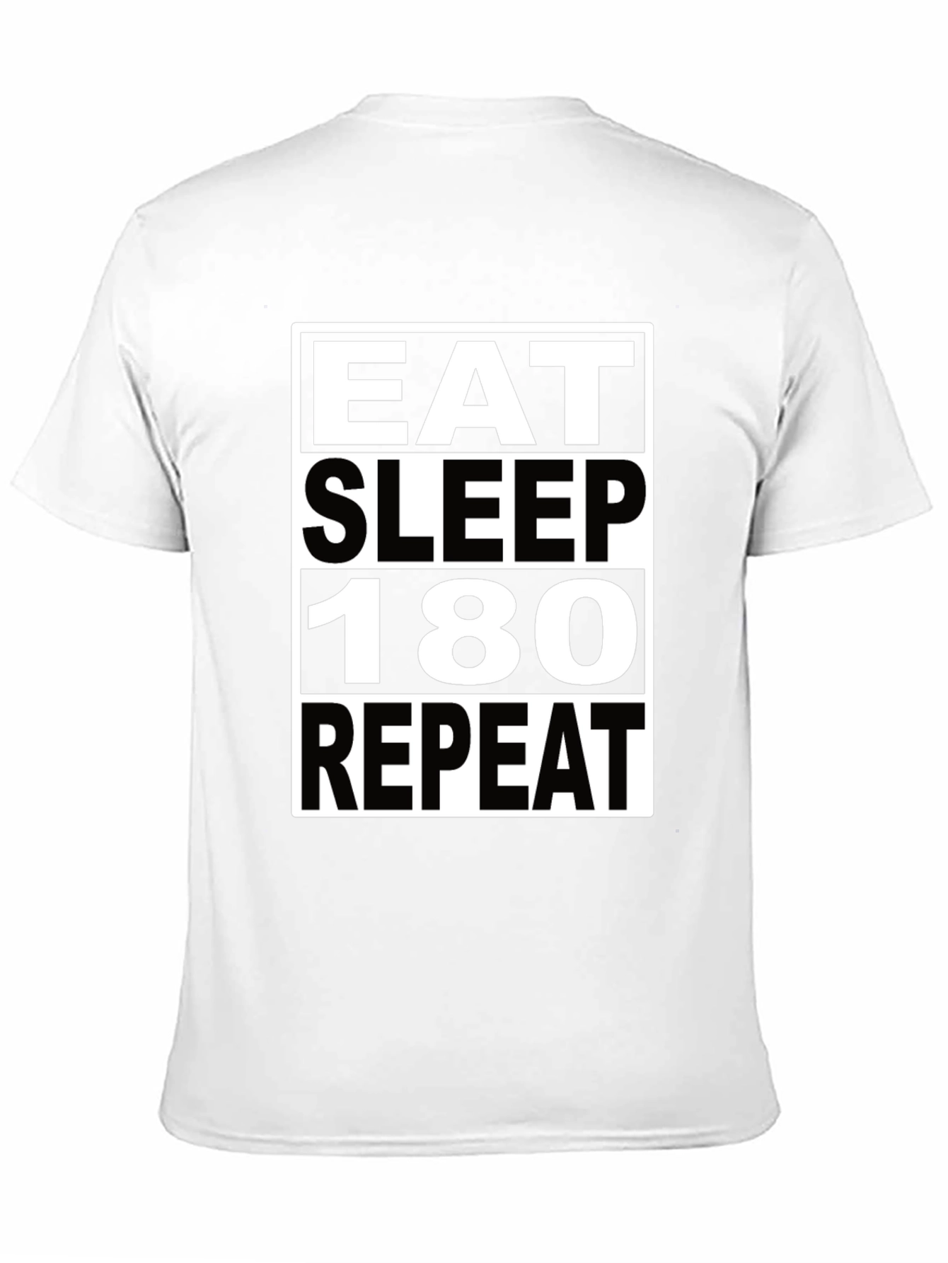 Eat Sleep 180 Repeat Black Graphic Tee