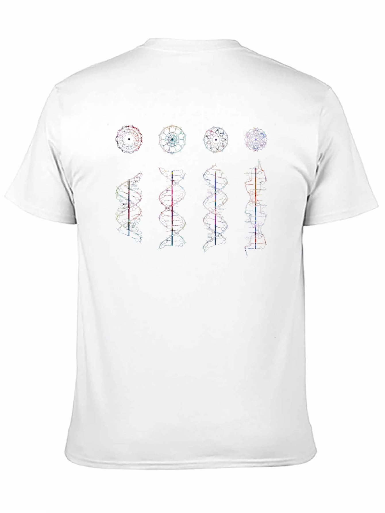 Geometric DNA Structure Graphic Print Tee
