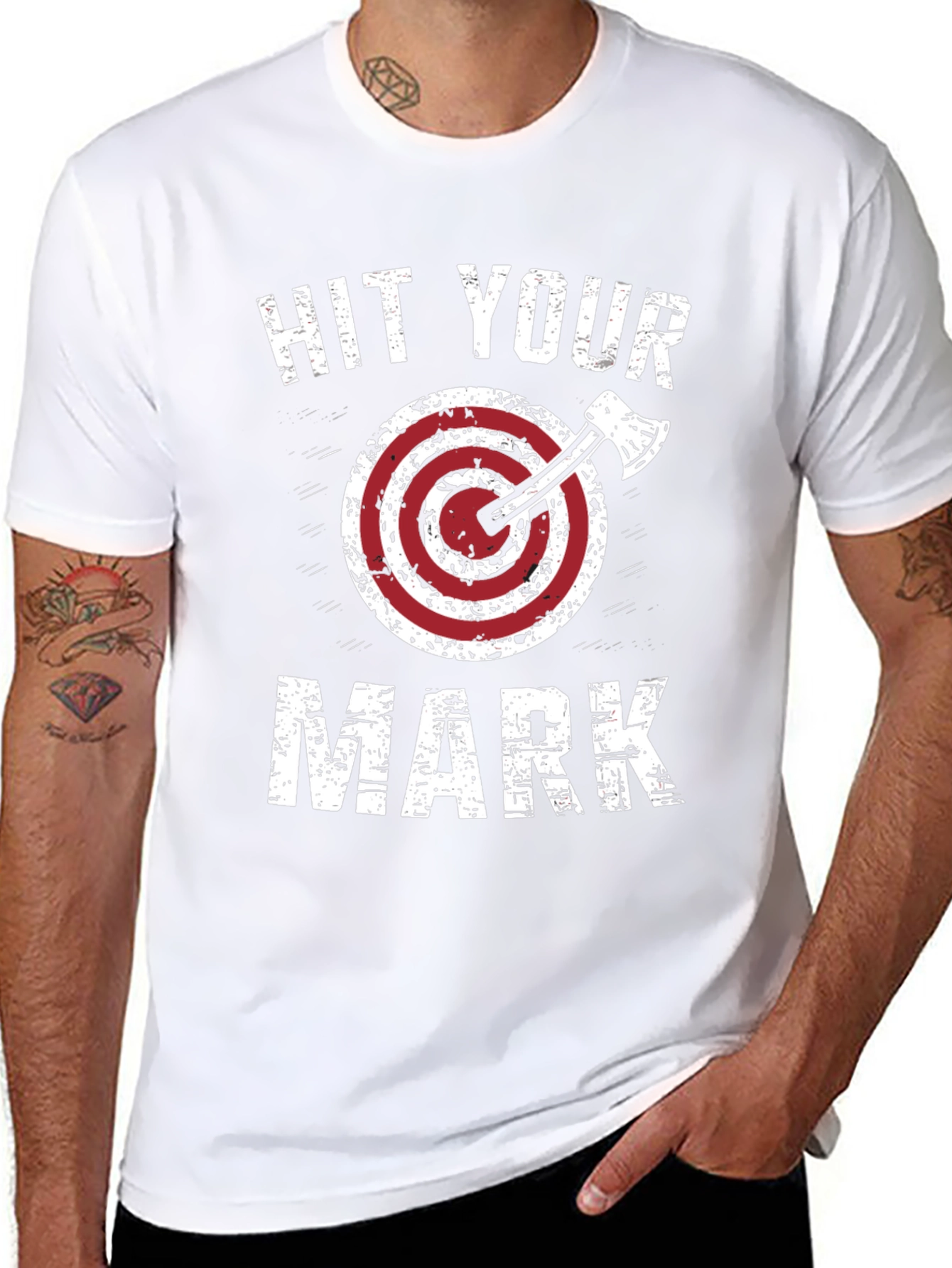 Hit Your Mark T-Shirt Axe Throwing Design