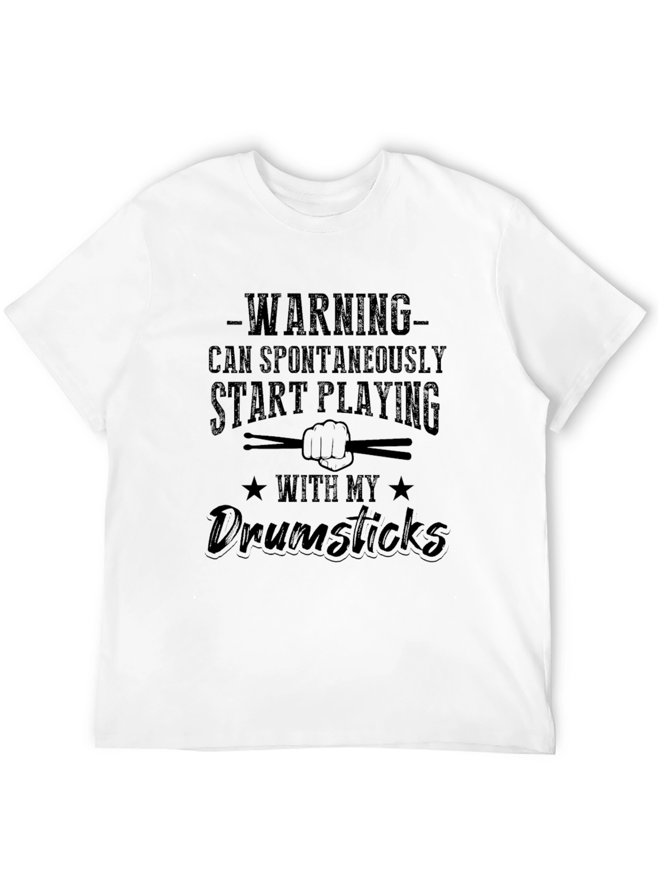 Drummer Warning Graphic T-Shirt