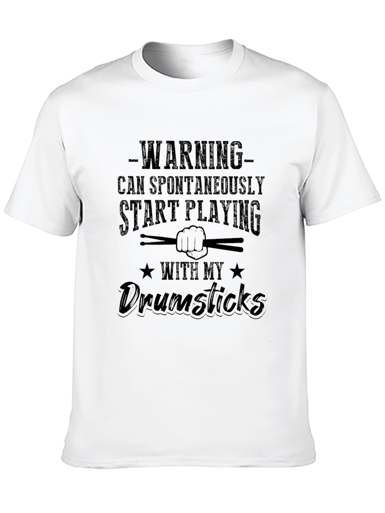 Drummer Warning Graphic T-Shirt