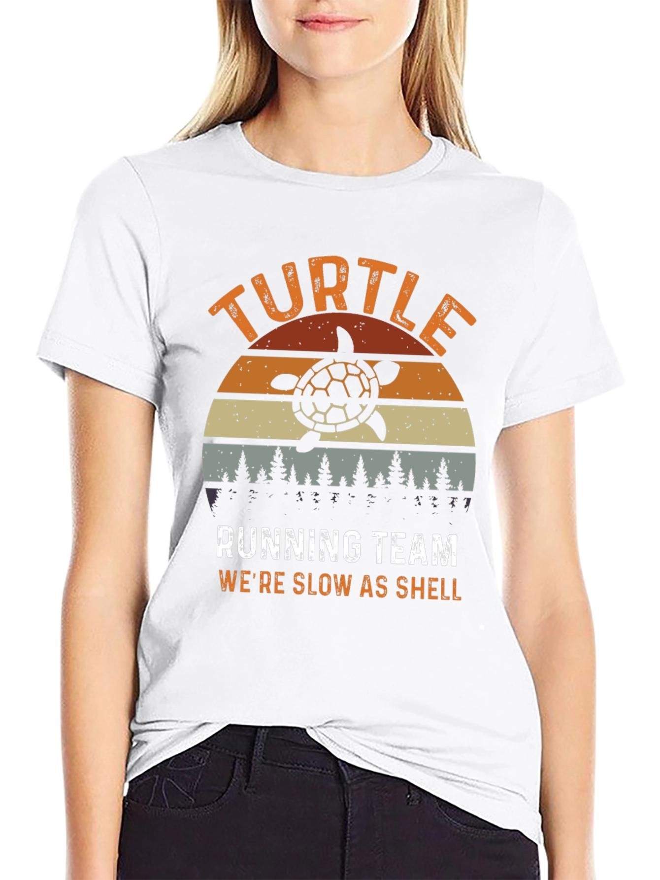 Turtle Running Team Mens Graphic T-Shirt
