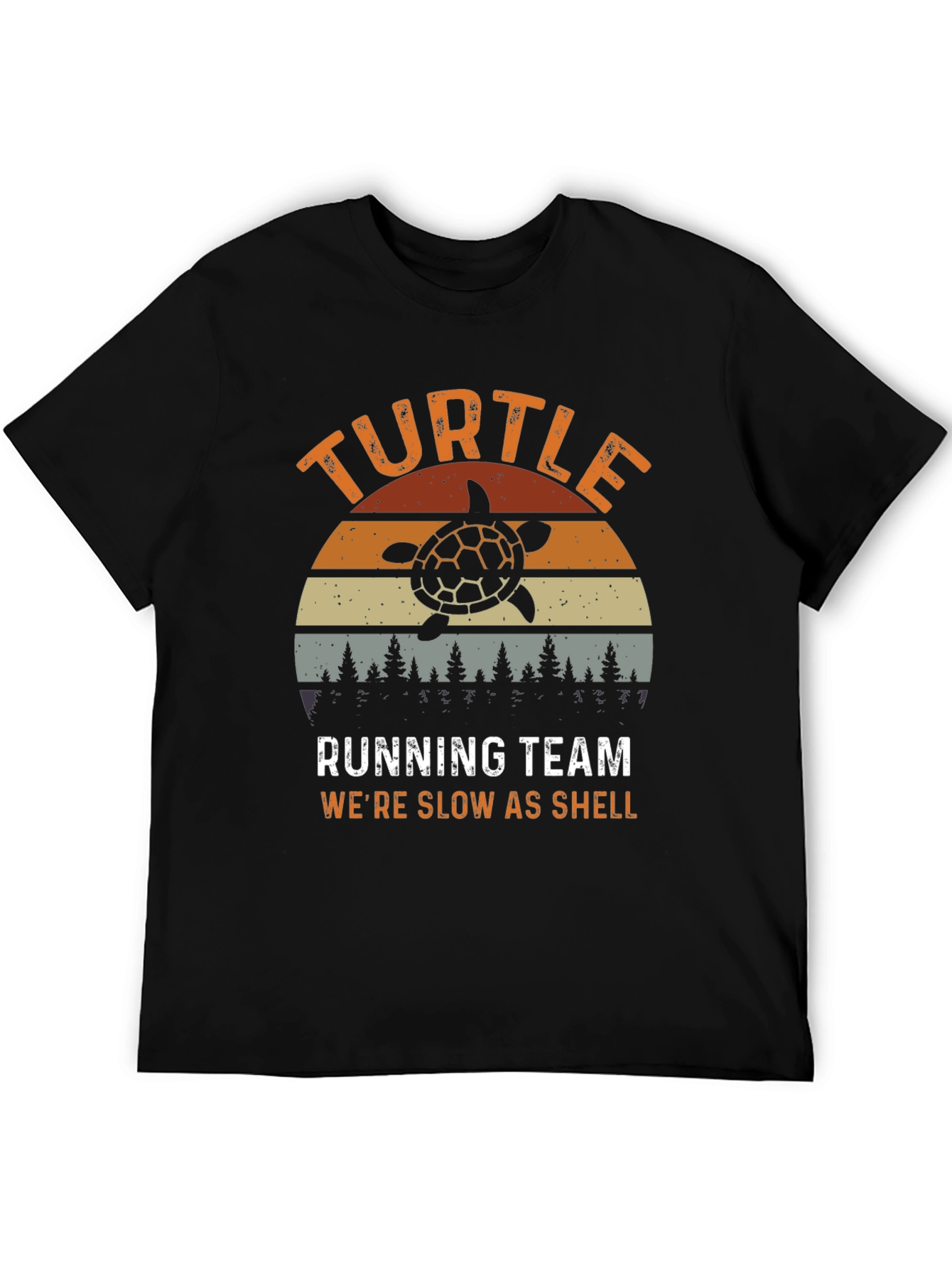 Turtle Running Team Mens Graphic T-Shirt
