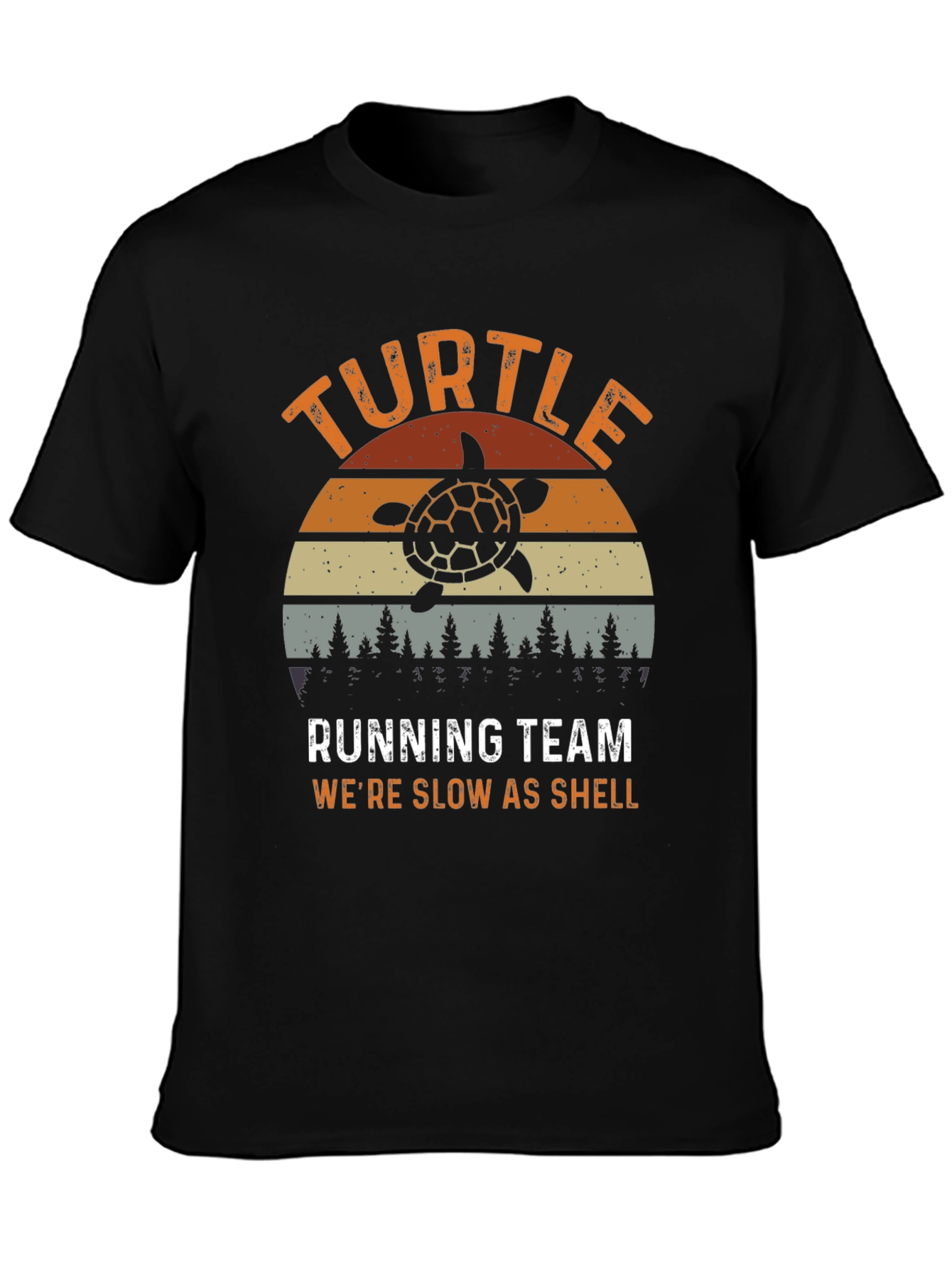 Turtle Running Team Mens Graphic T-Shirt