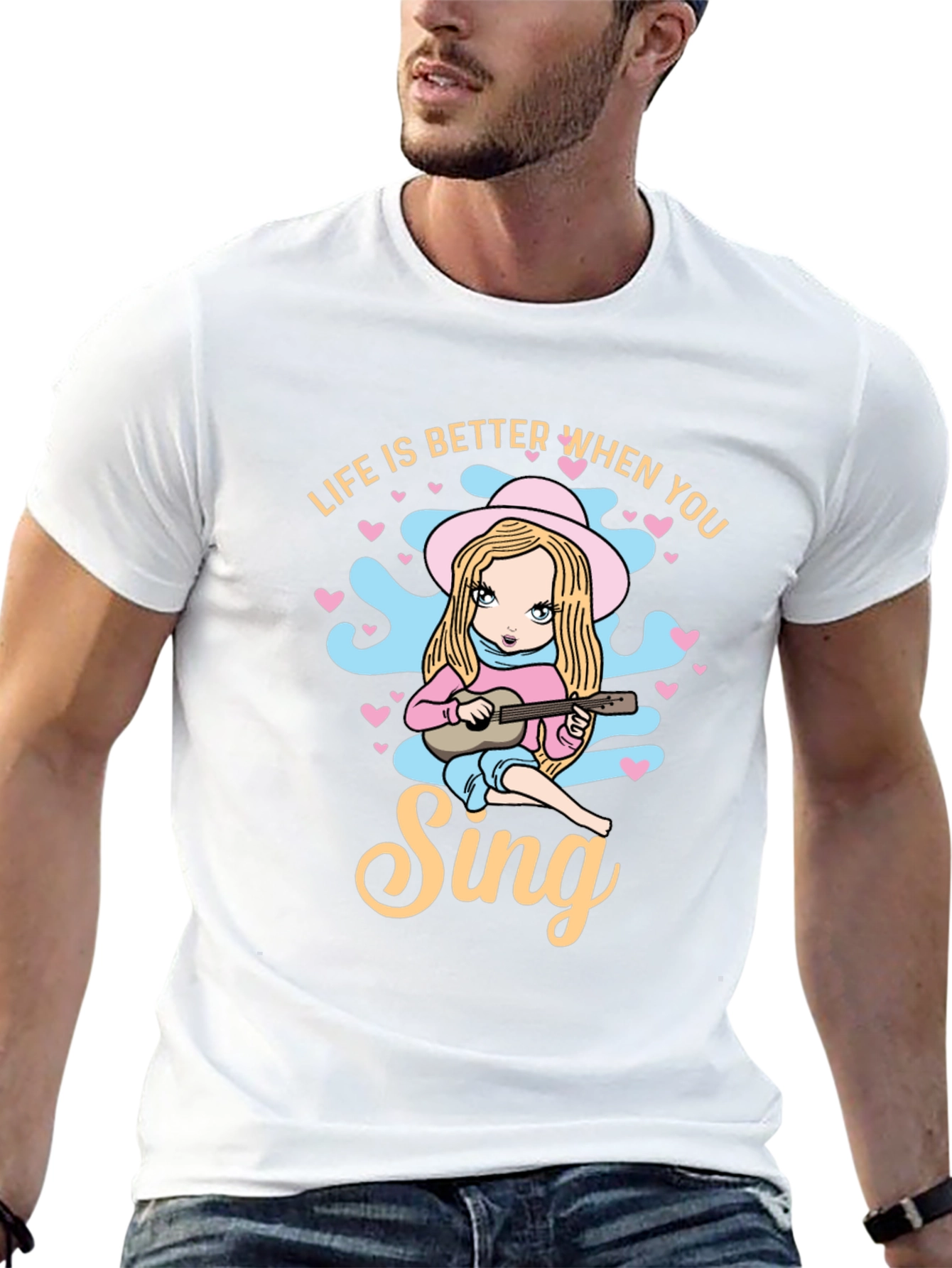 Life Is Better When You Sing Black T-Shirt