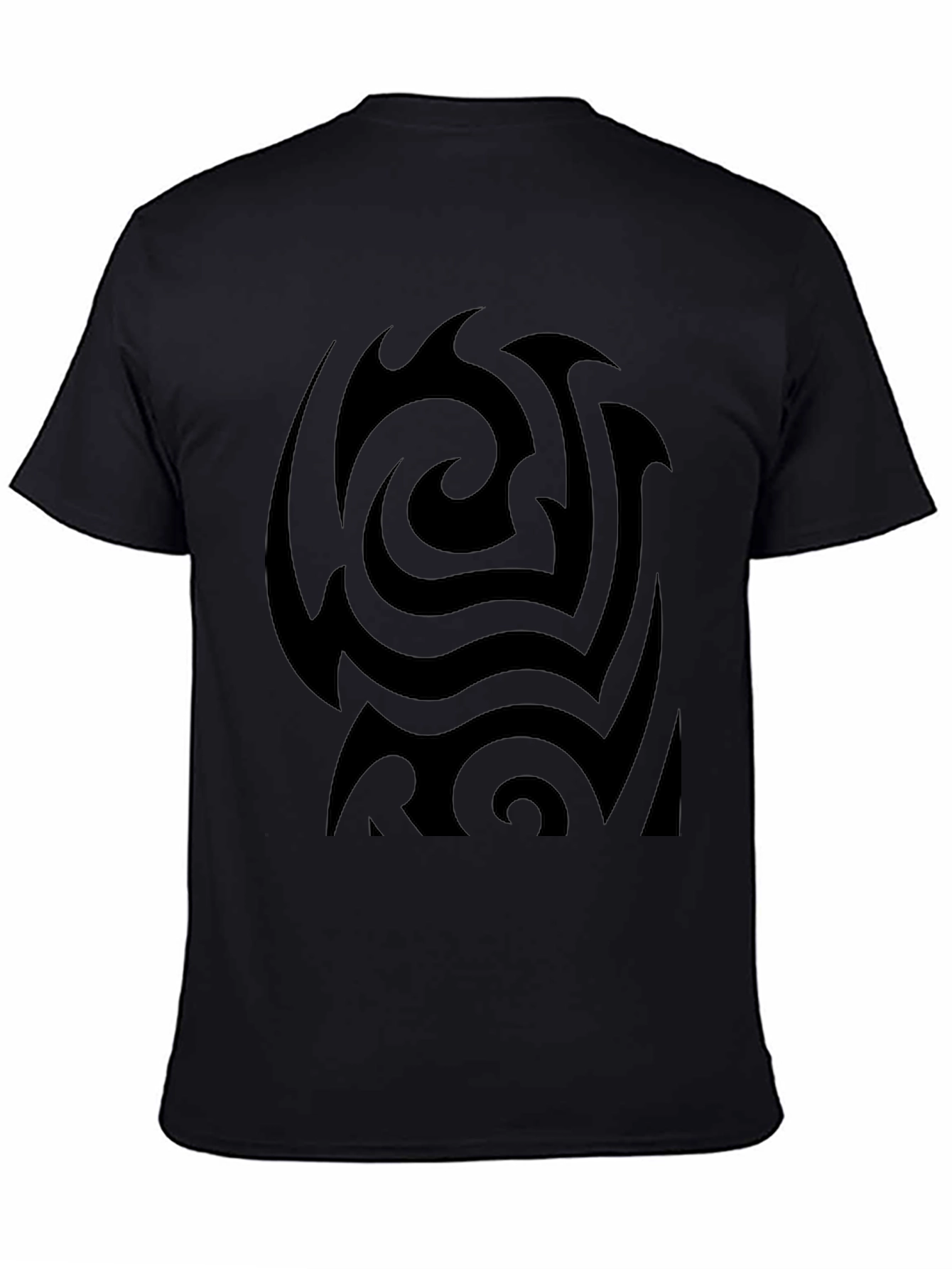 Abstract Black Swirl Tee - Modern Graphic Design
