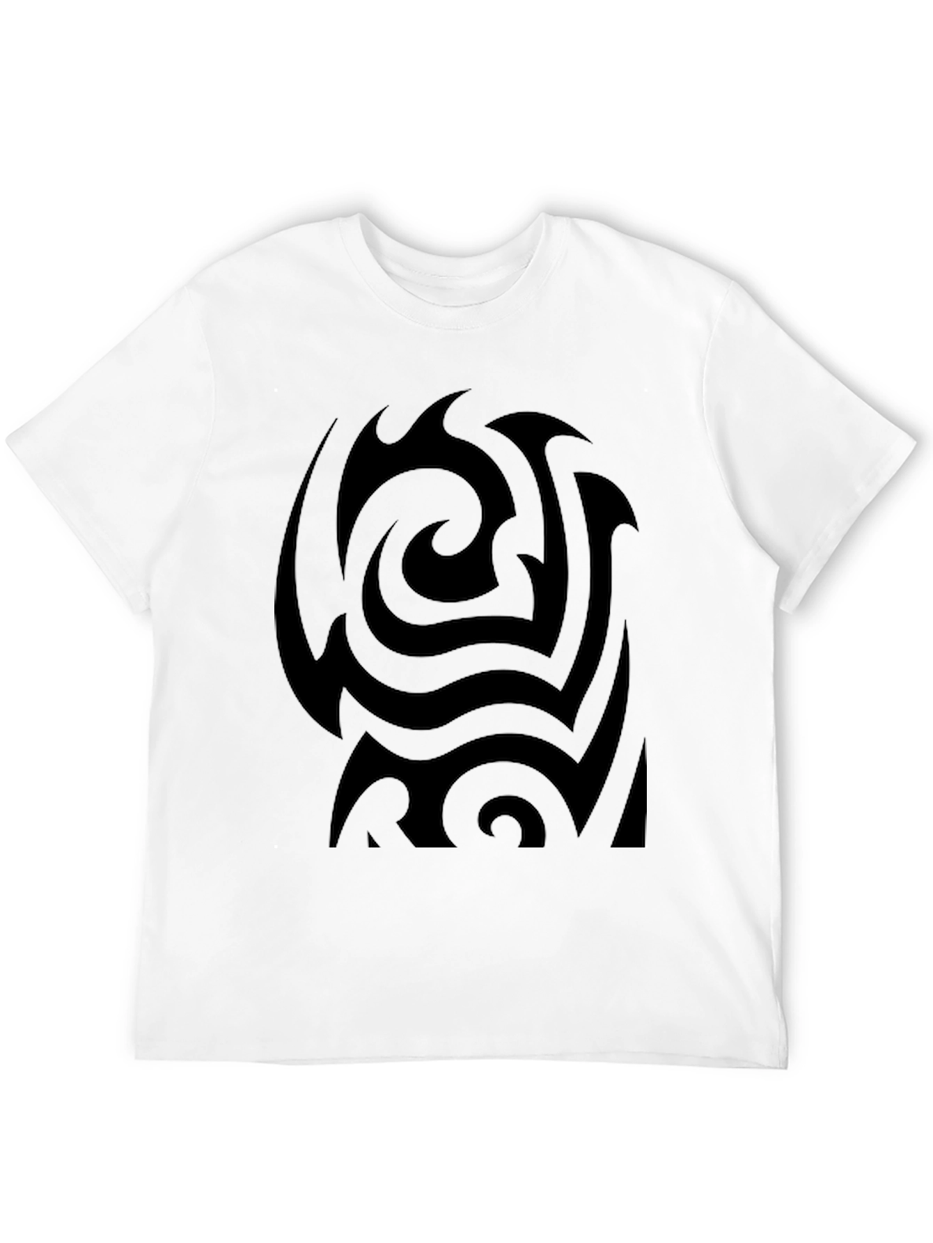 Abstract Black Swirl Tee - Modern Graphic Design