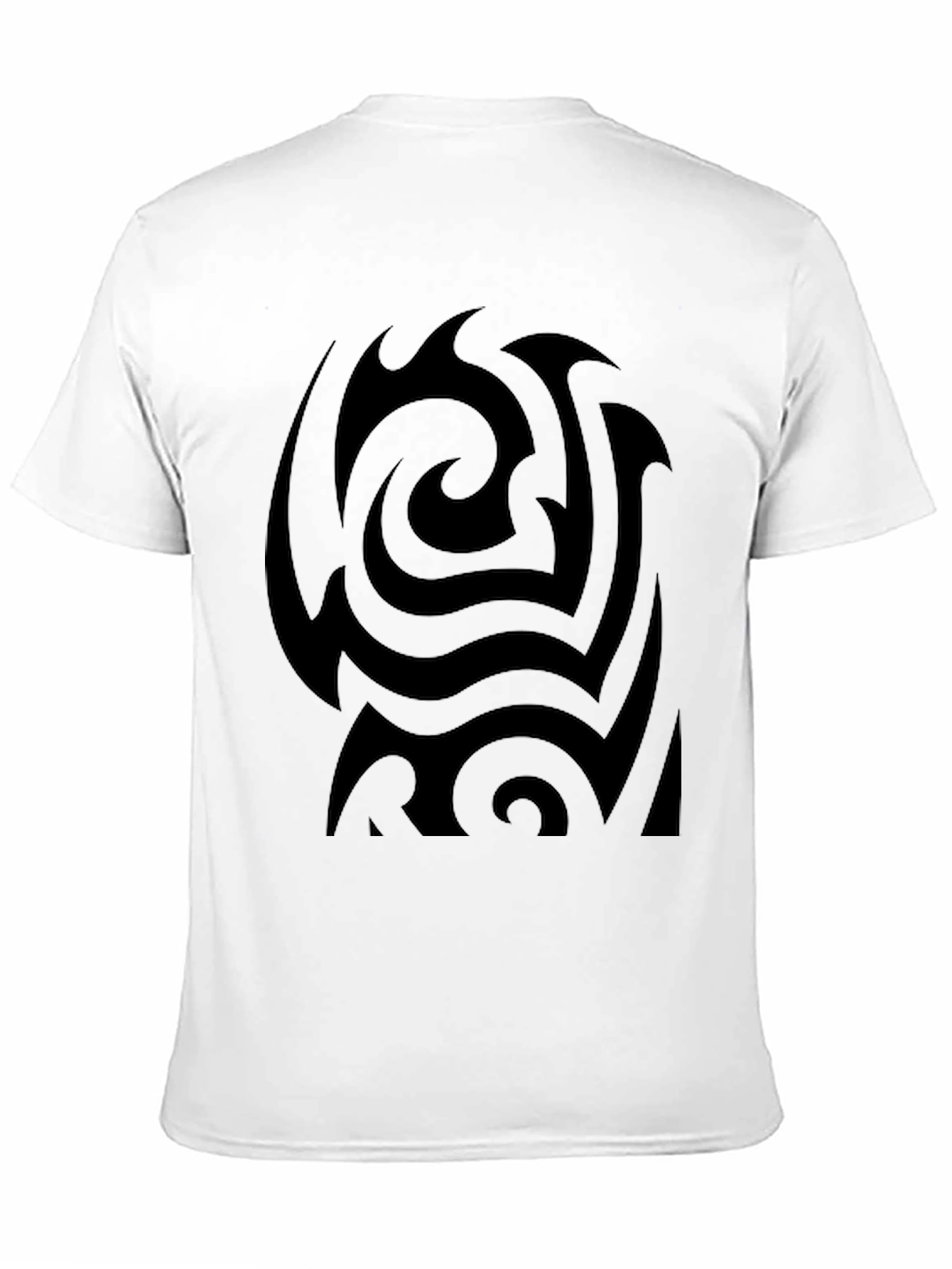 Abstract Black Swirl Tee - Modern Graphic Design