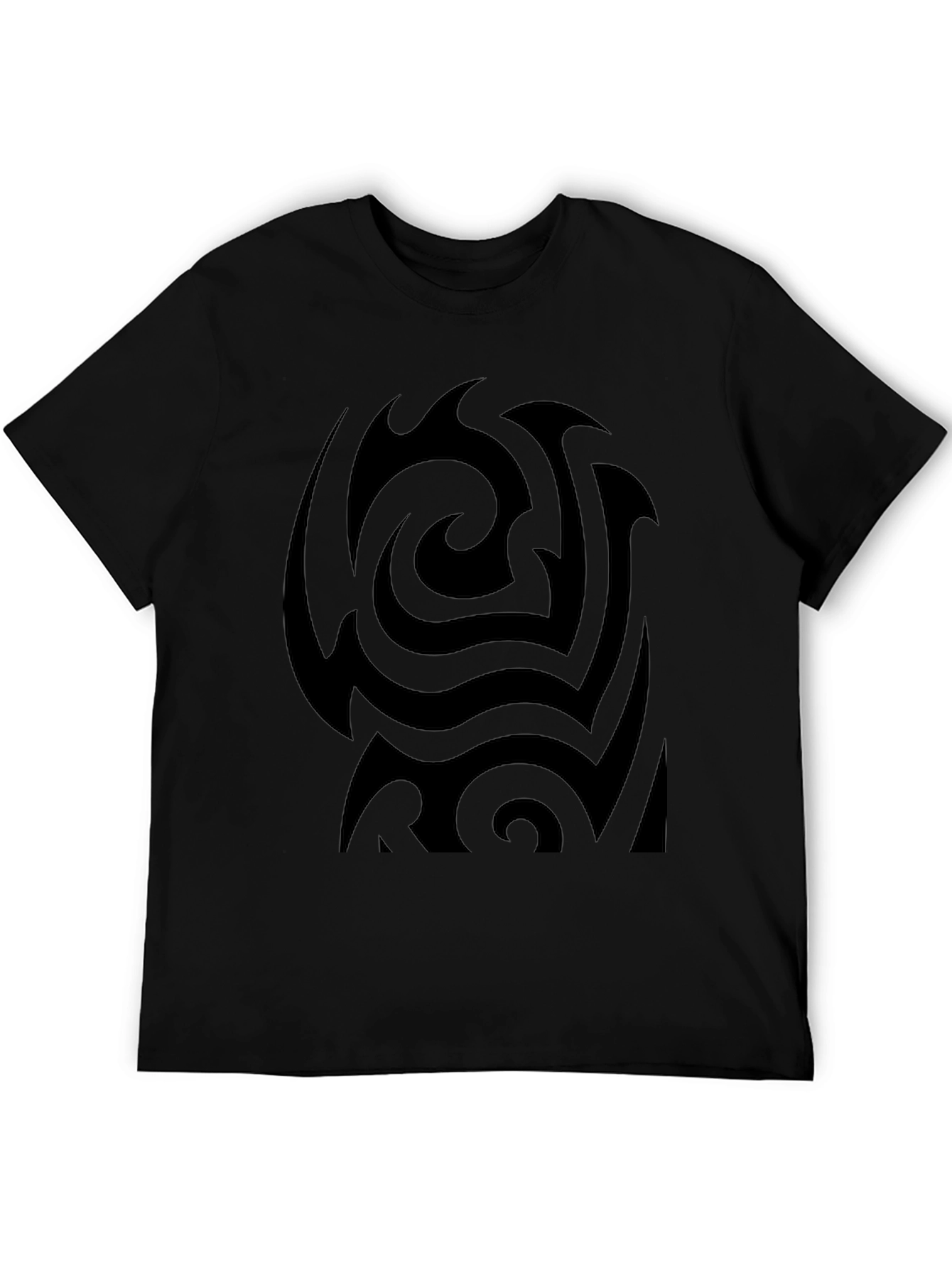 Abstract Black Swirl Tee - Modern Graphic Design