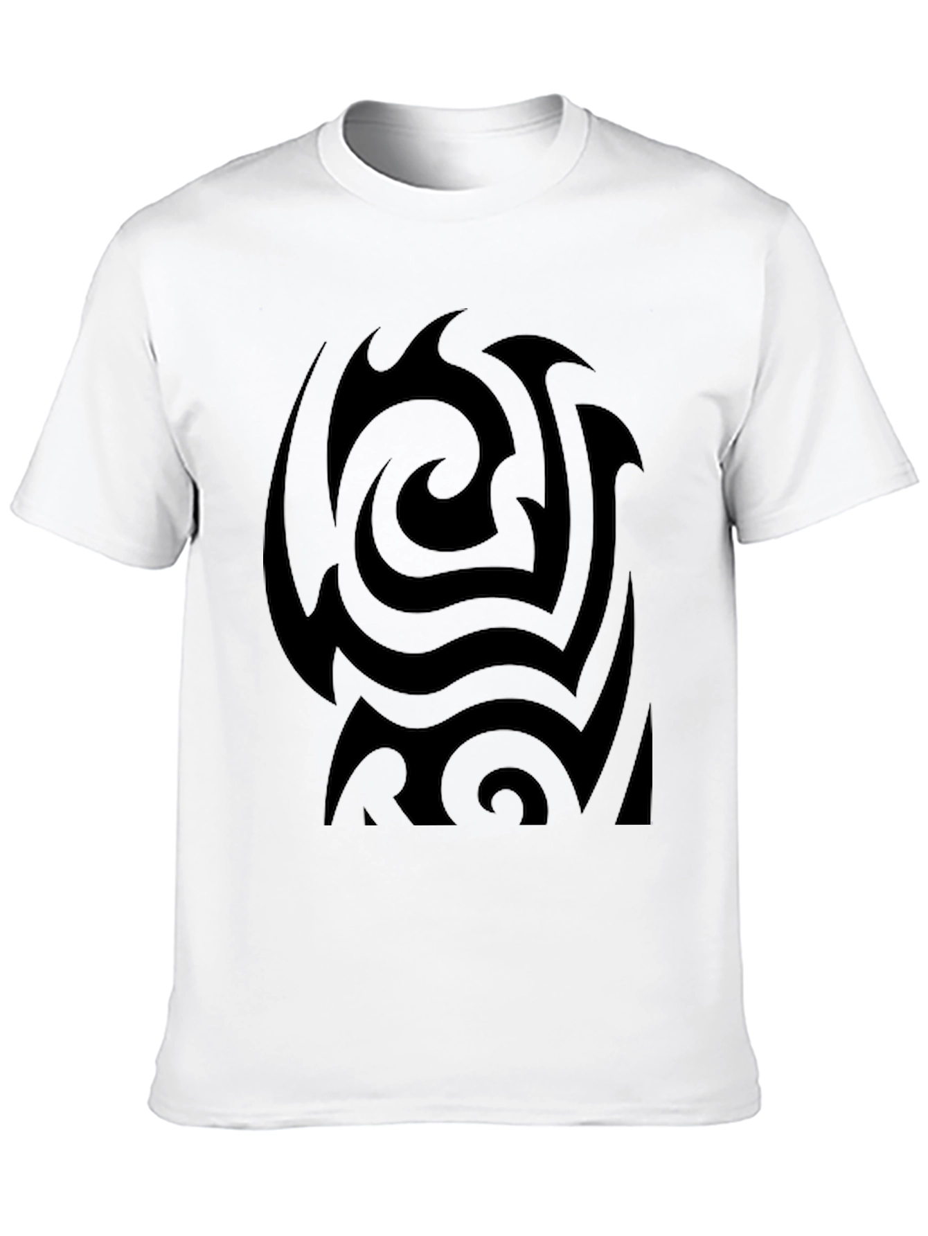 Abstract Black Swirl Tee - Modern Graphic Design