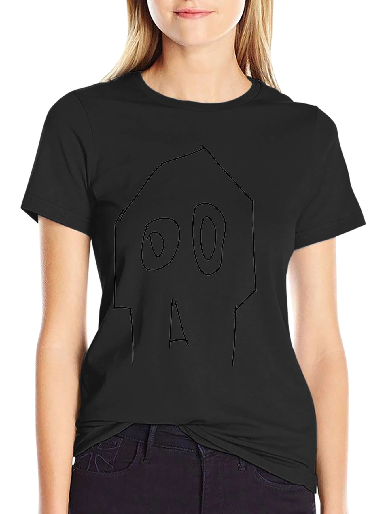 Sketchy Skull Black T-Shirt - Edgy Graphic Tee