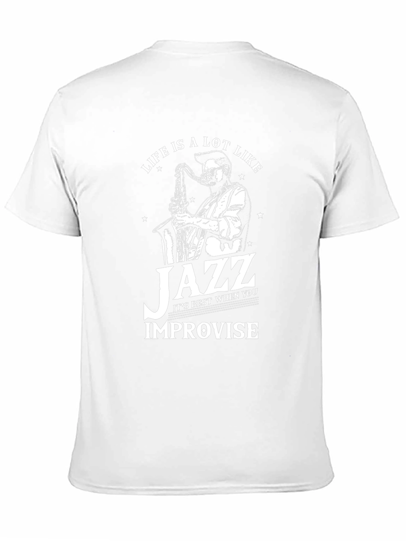 Life is Like Jazz T-Shirt - Improvise Black Tee