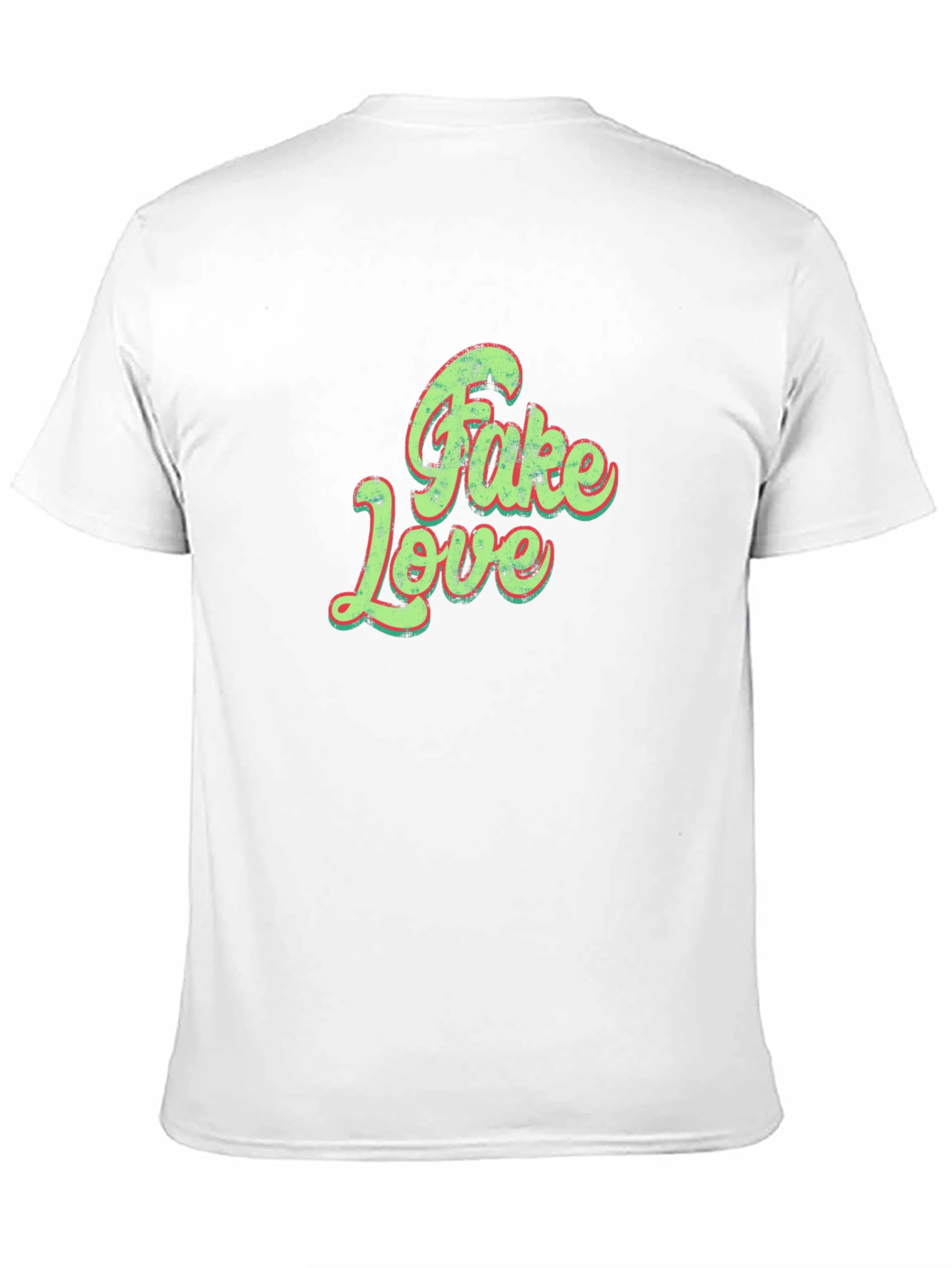 Trendy Fake Love Graphic Tee - Unisex Black T-Shirt