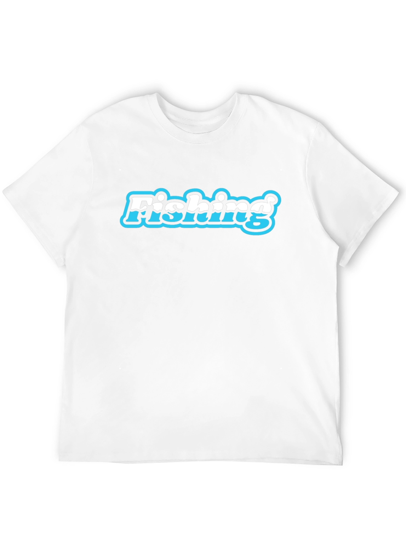Fishing Graphic Print Mens Black T-Shirt