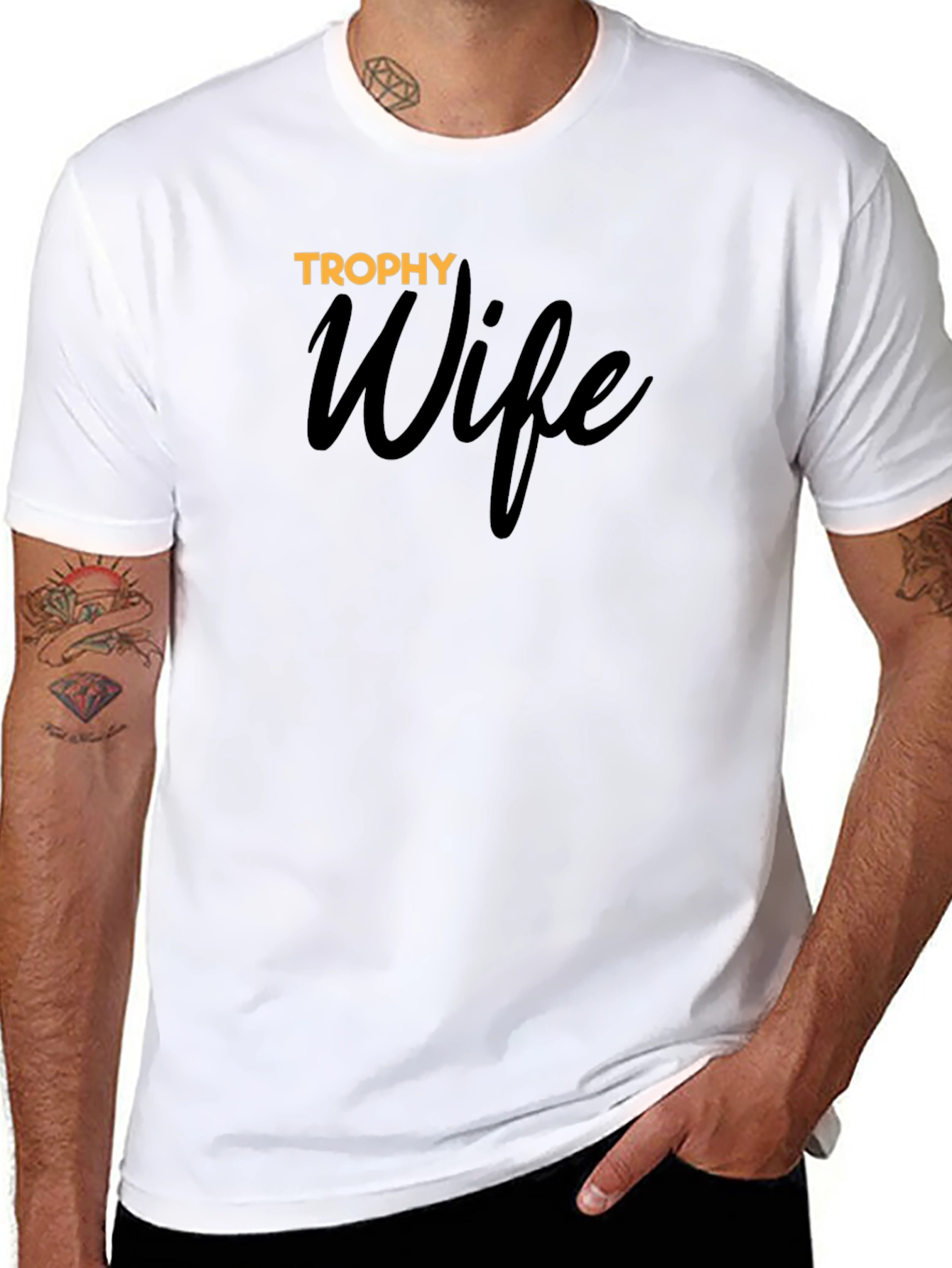 Trophy Wife Graphic T-Shirt - Black Cotton Tee