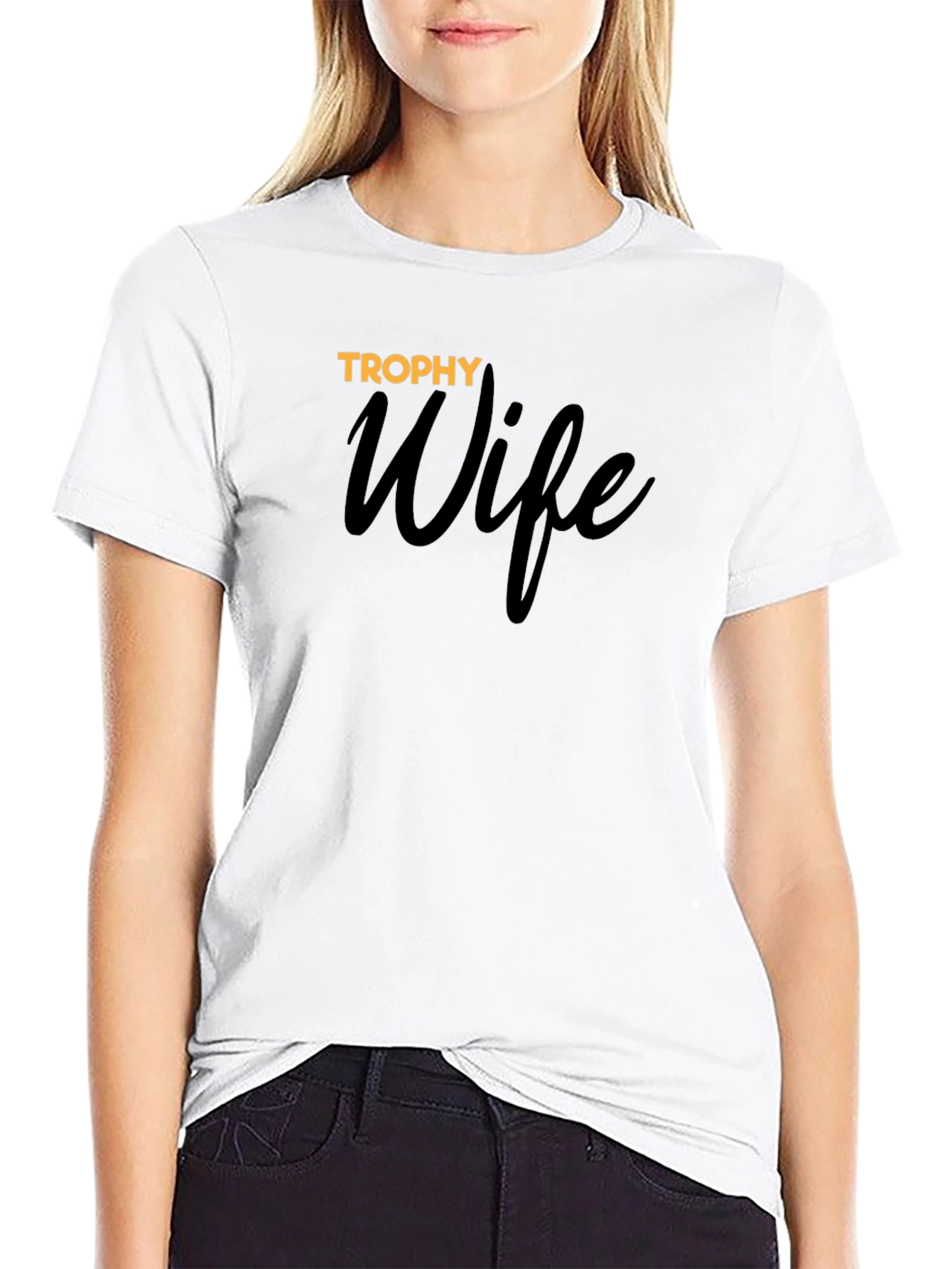 Trophy Wife Graphic T-Shirt - Black Cotton Tee