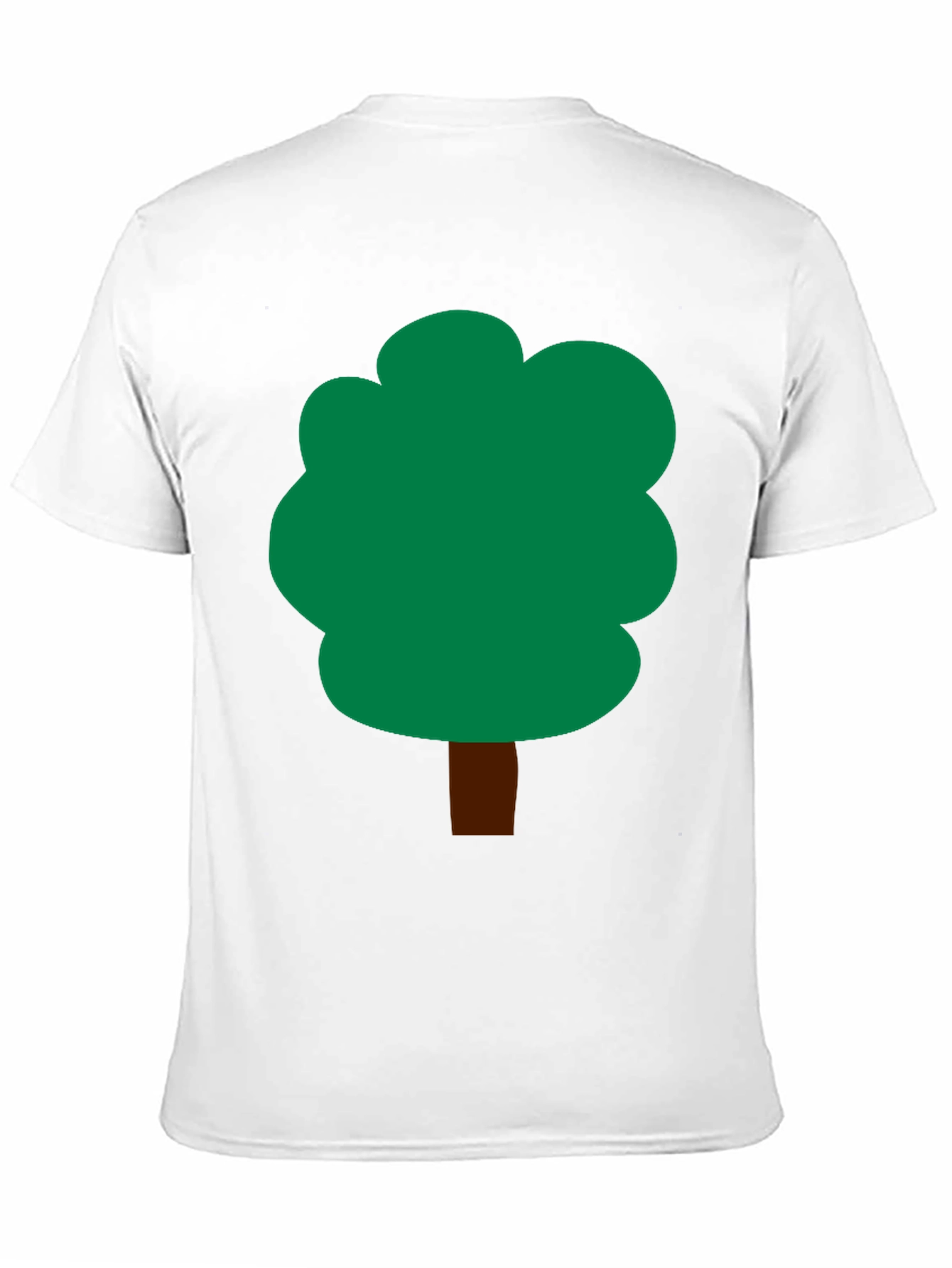 Cartoon Tree Graphic T-Shirt - Black