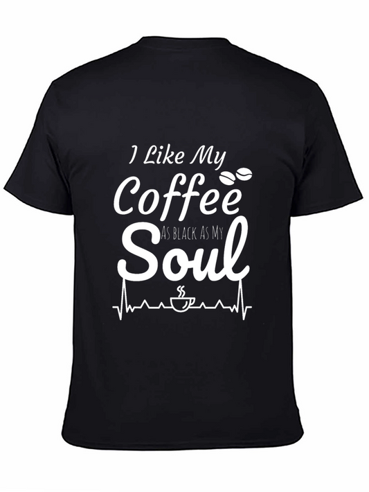 I Like My Coffee Black As My Soul Graphic Tee