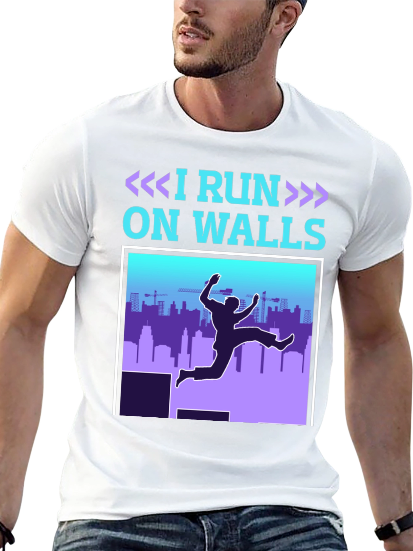I Run On Walls T-Shirt - Parkour Athlete Apparel