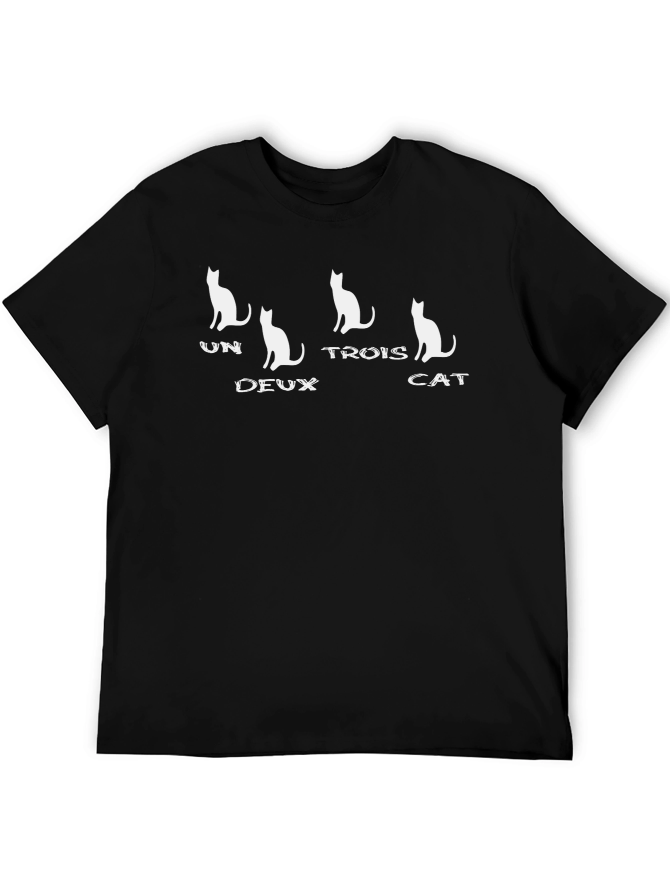 Cat Graphic T-Shirt: Un Deux Trois Cat!
