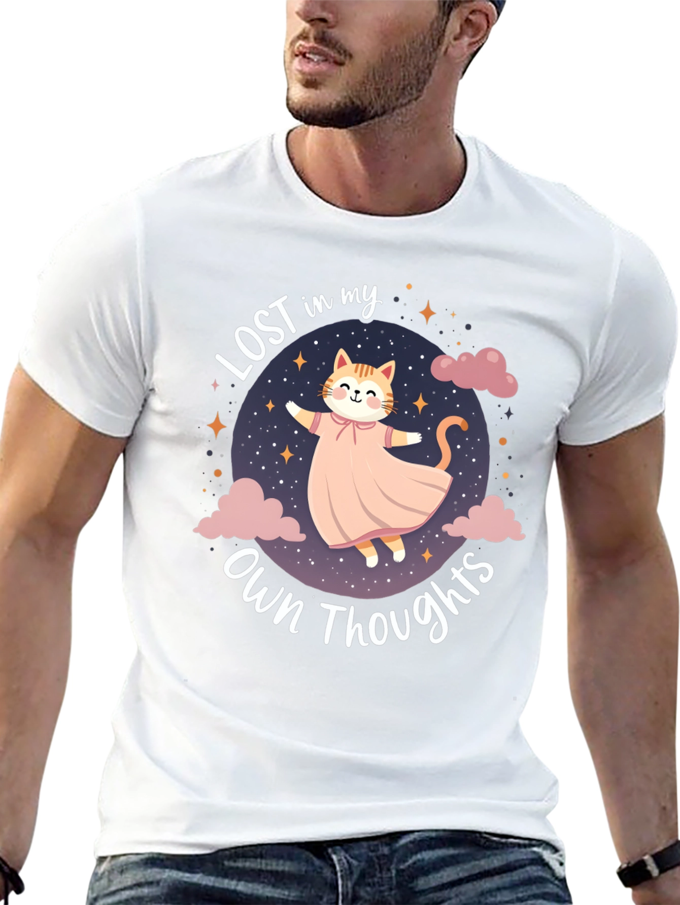 Lost in My Own Thoughts Cat T-Shirt