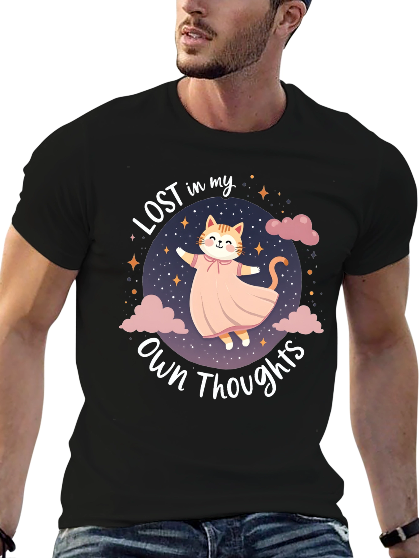 Lost in My Own Thoughts Cat T-Shirt