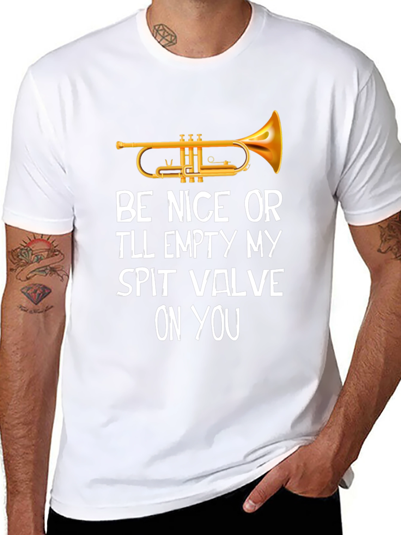 Trumpet Spit Valve Novelty T-Shirt