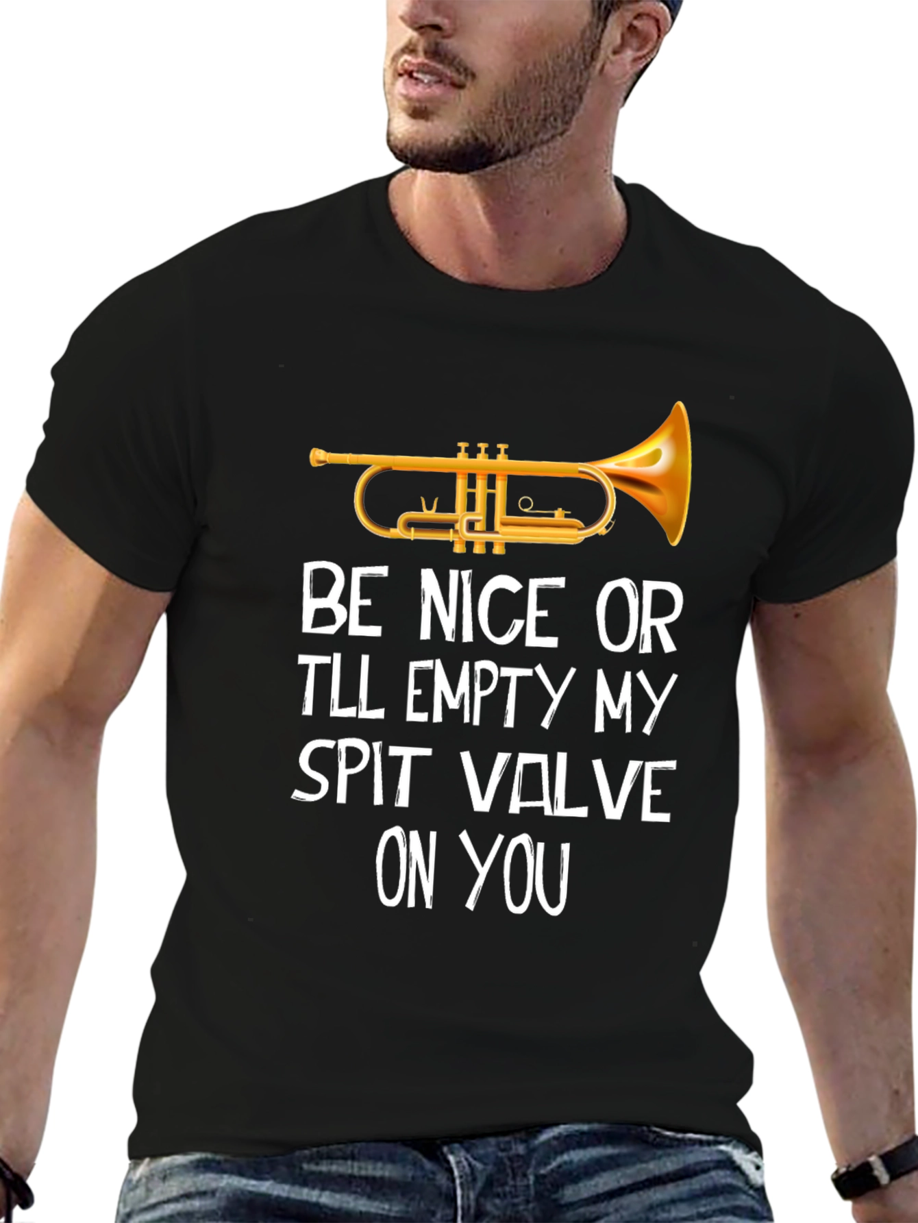Trumpet Spit Valve Novelty T-Shirt