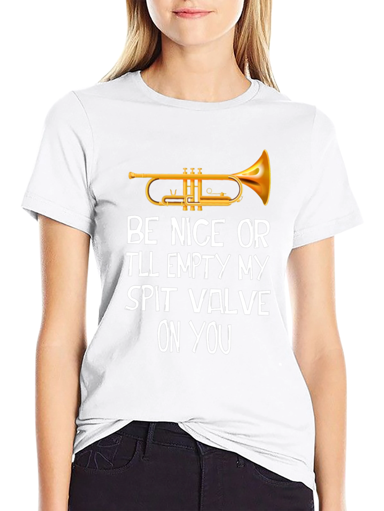 Trumpet Spit Valve Novelty T-Shirt