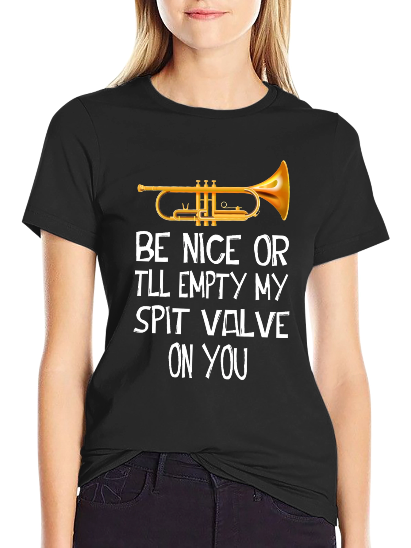 Trumpet Spit Valve Novelty T-Shirt