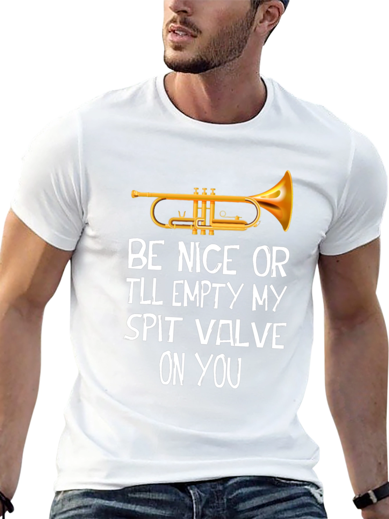 Trumpet Spit Valve Novelty T-Shirt