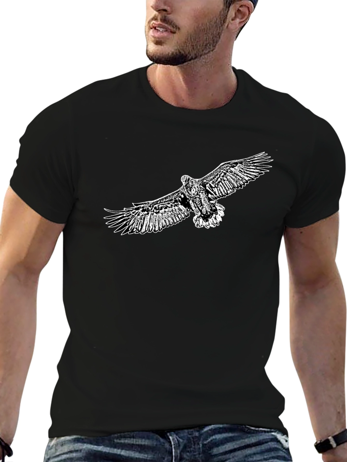 Black Eagle Graphic Tee - Bold Style