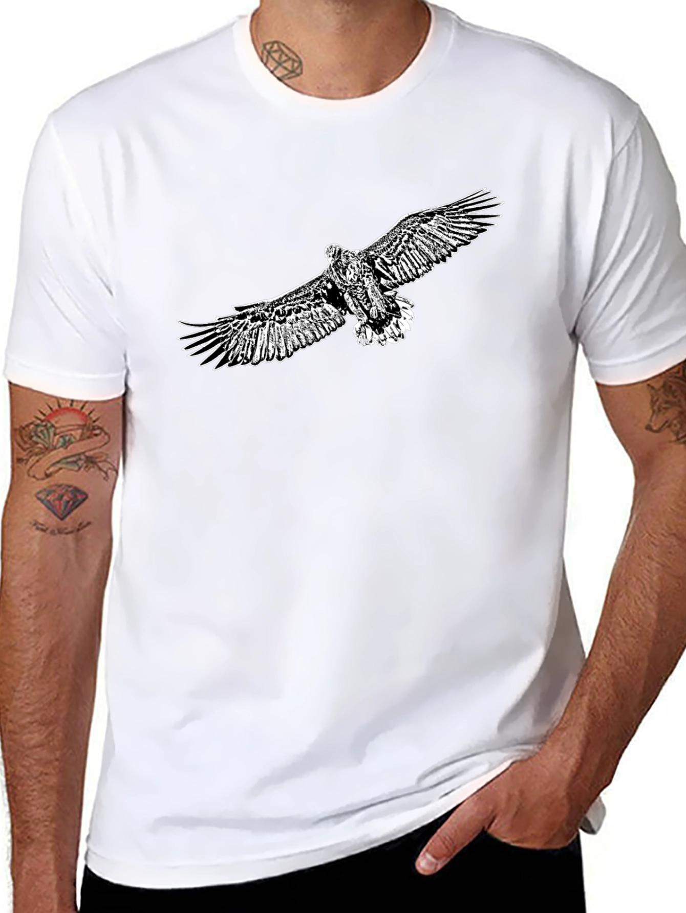 Black Eagle Graphic Tee - Bold Style