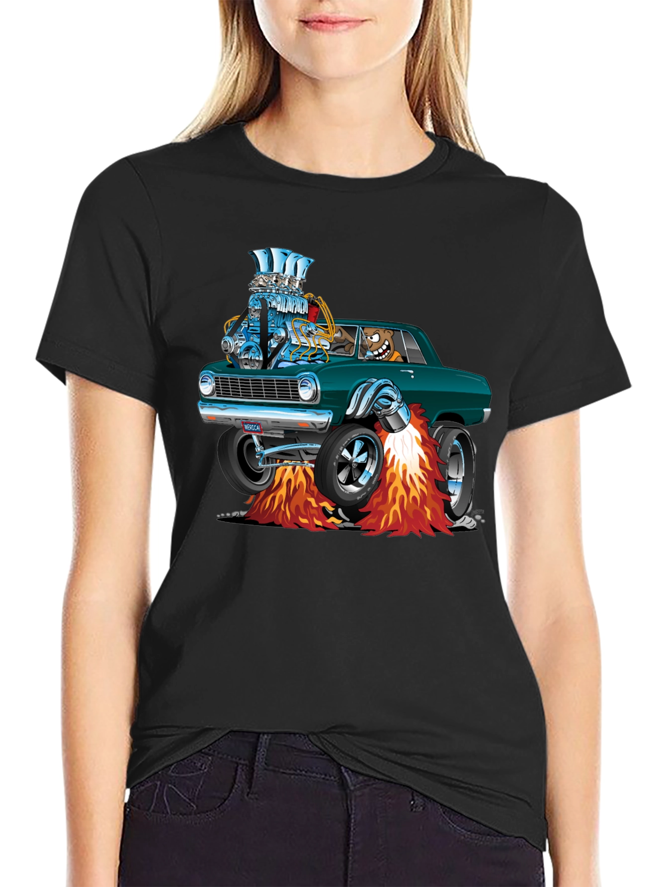 Cartoon Car T-Shirt - Cool Graphic Tee