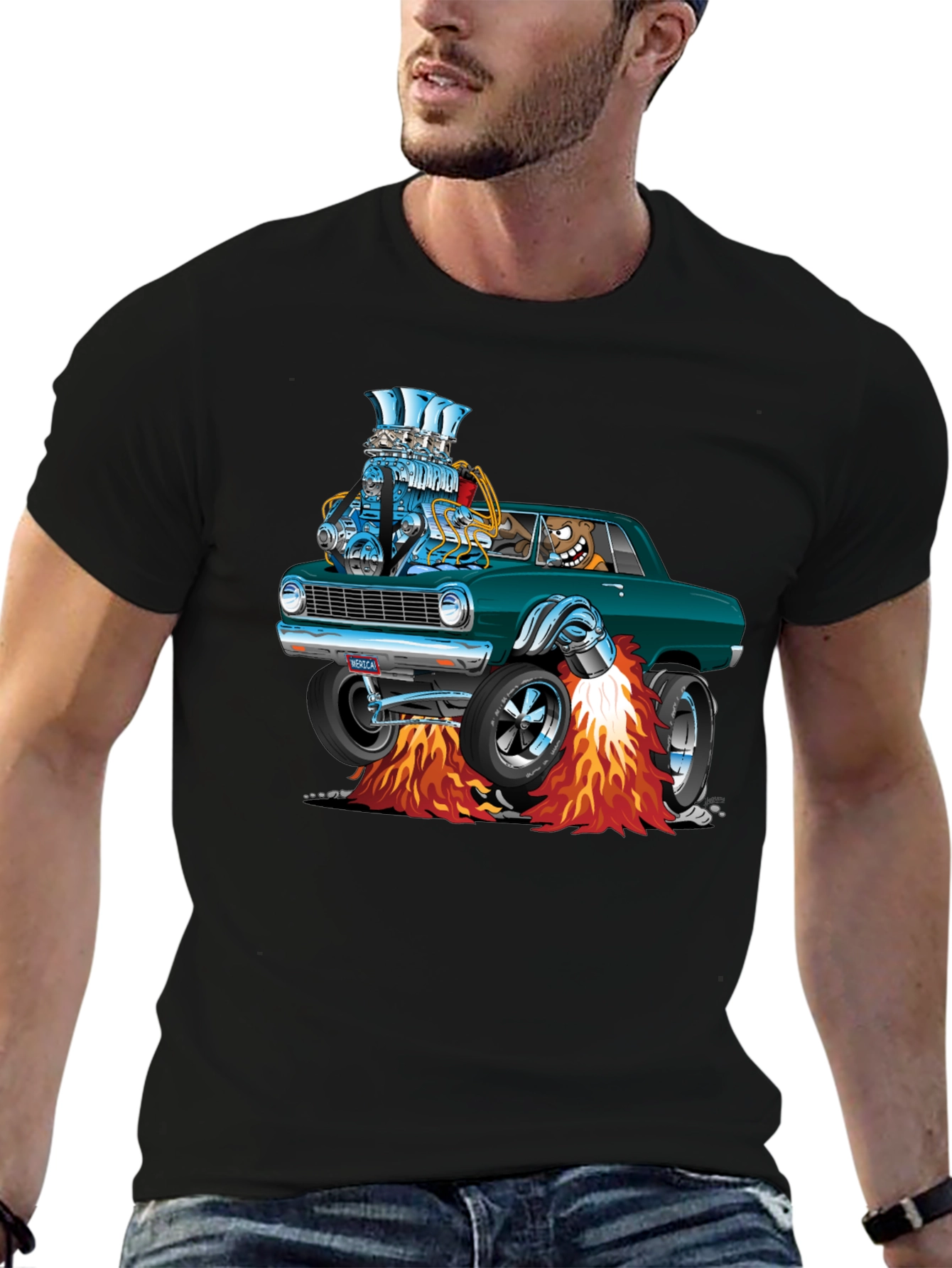 Cartoon Car T-Shirt - Cool Graphic Tee