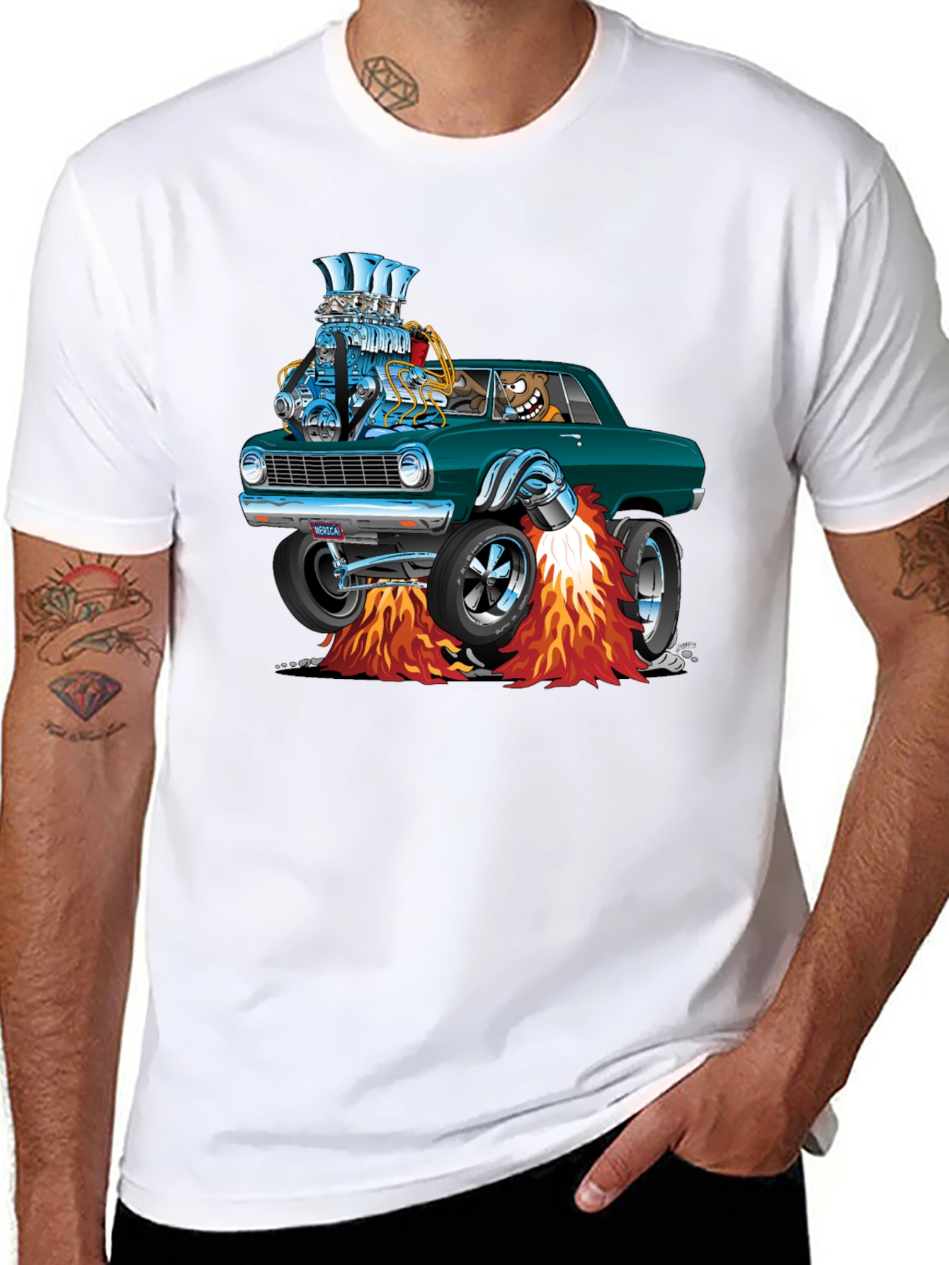 Cartoon Car T-Shirt - Cool Graphic Tee