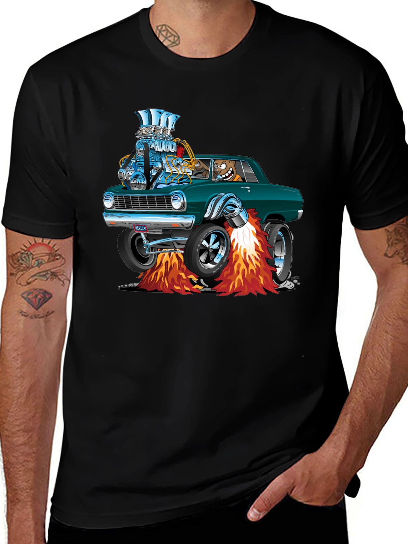 Cartoon Car T-Shirt - Cool Graphic Tee