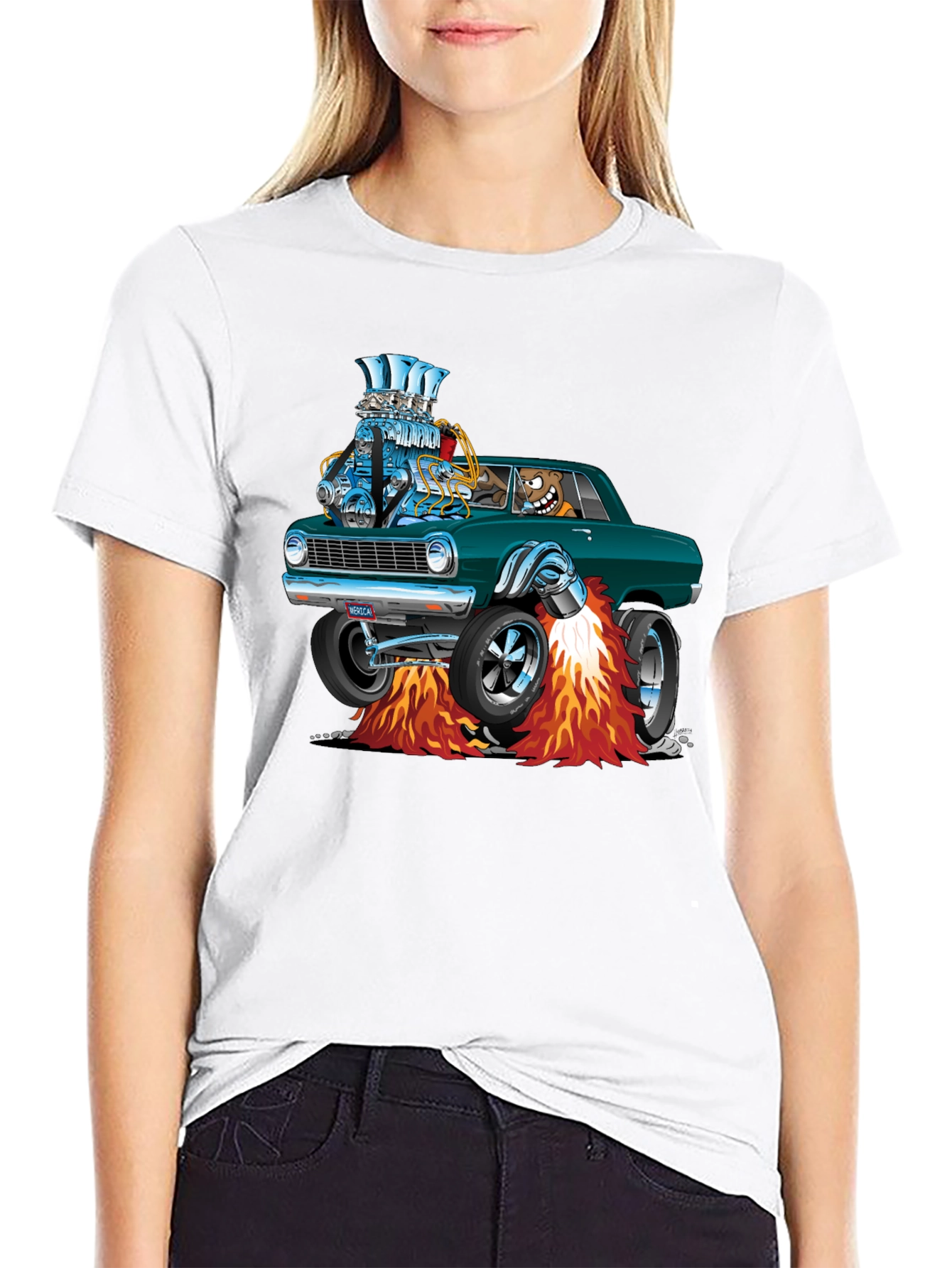 Cartoon Car T-Shirt - Cool Graphic Tee