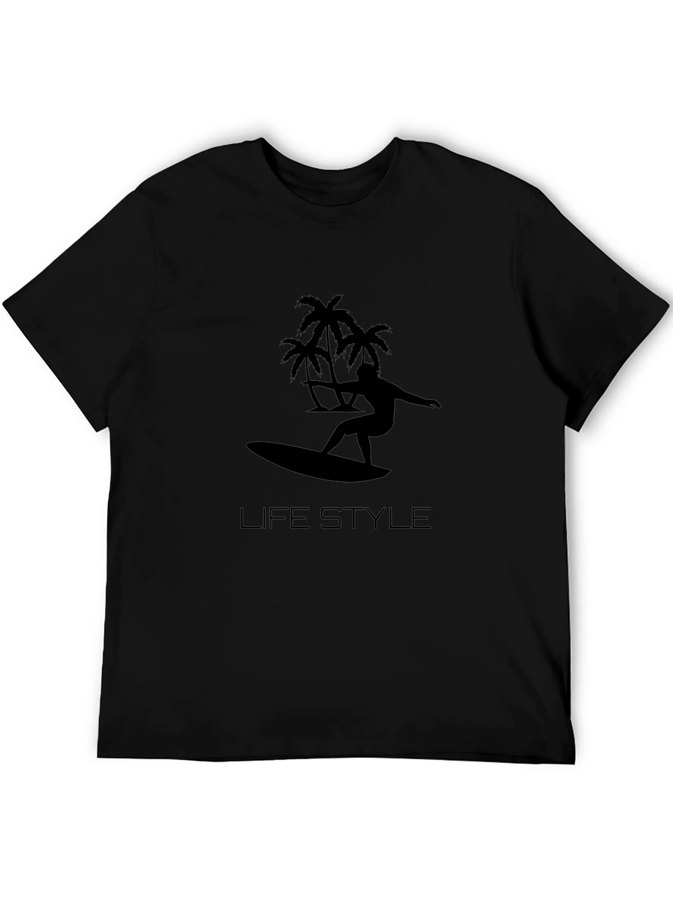 Black Surf Lifestyle Graphic Tee