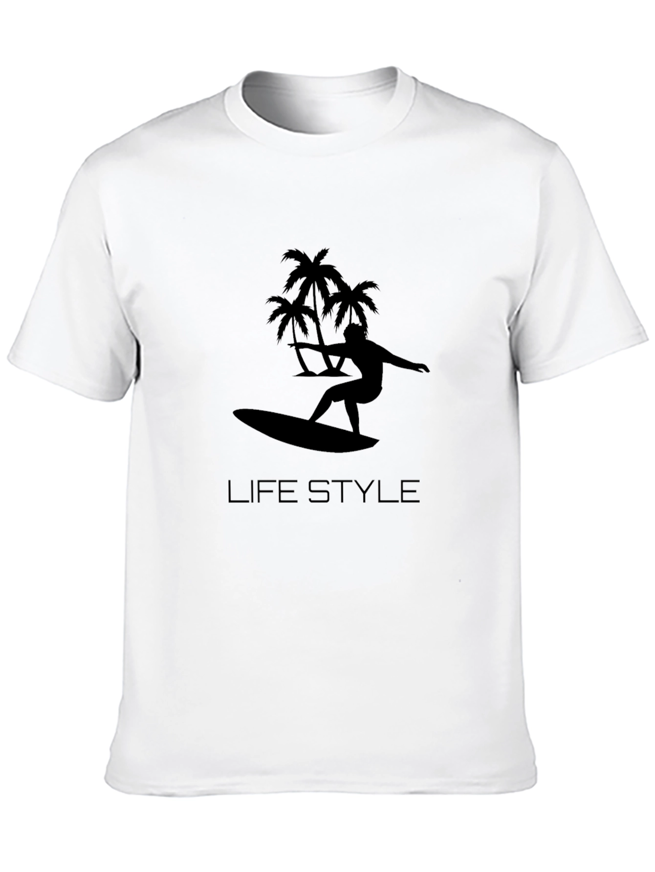 Black Surf Lifestyle Graphic Tee