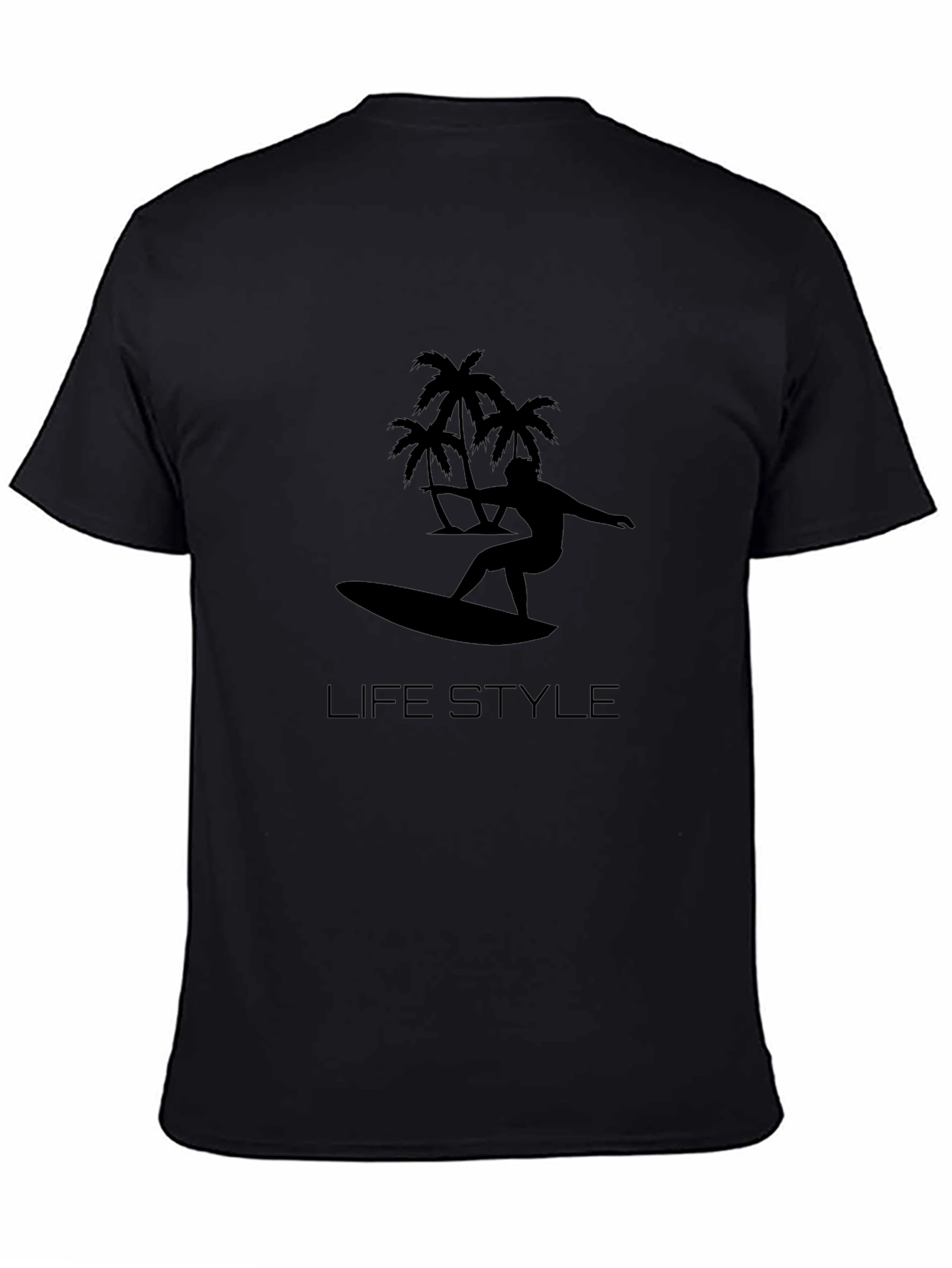 Black Surf Lifestyle Graphic Tee