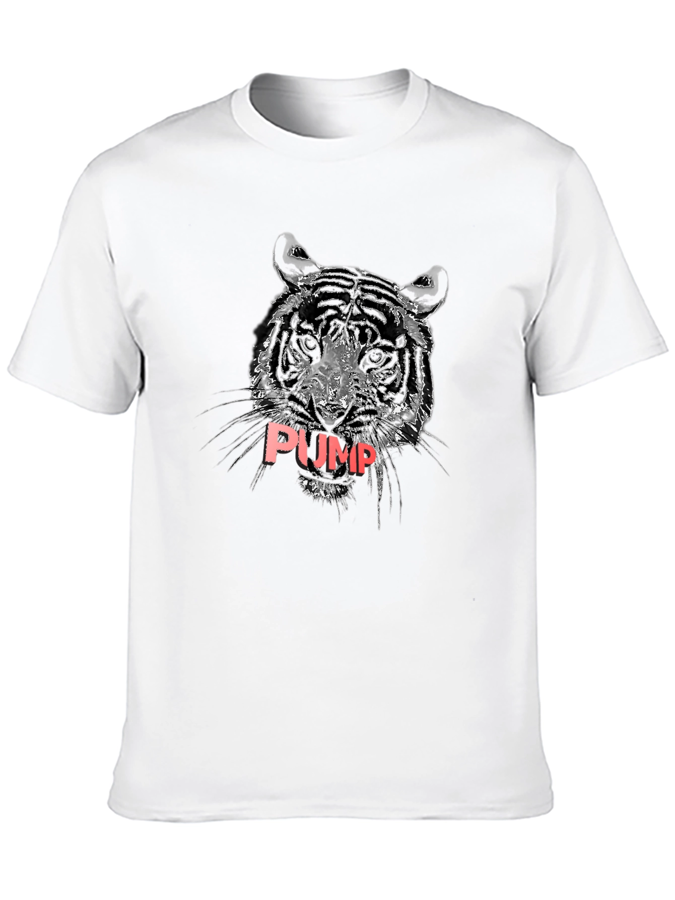 Tiger PUMP Graphic Tee - Black Cotton T-Shirt