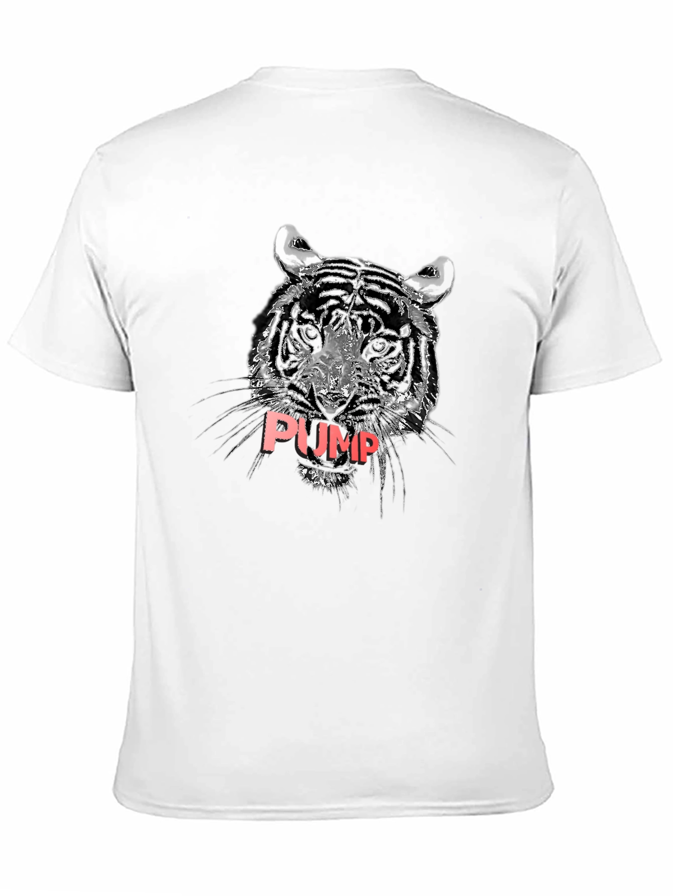 Tiger PUMP Graphic Tee - Black Cotton T-Shirt