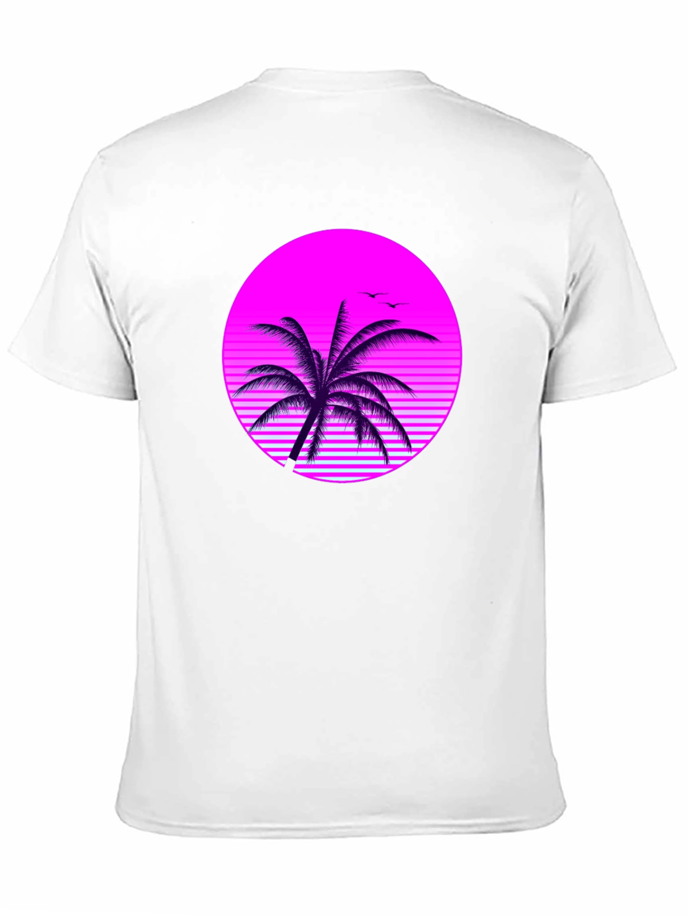 Retro Palm Tree Graphic Tee - Black T-Shirt