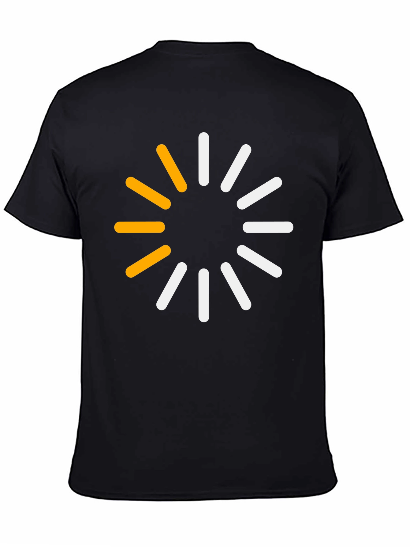 Modern Loading Circle Graphic T-Shirt - Black
