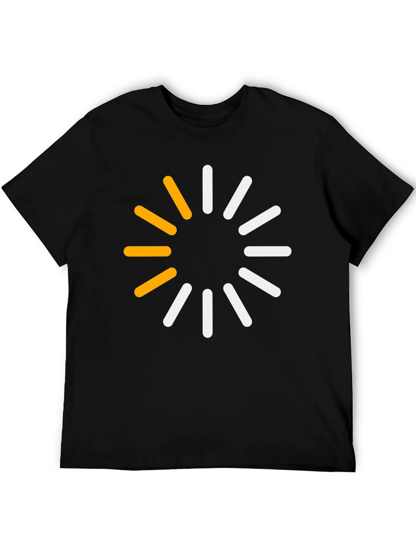 Modern Loading Circle Graphic T-Shirt - Black
